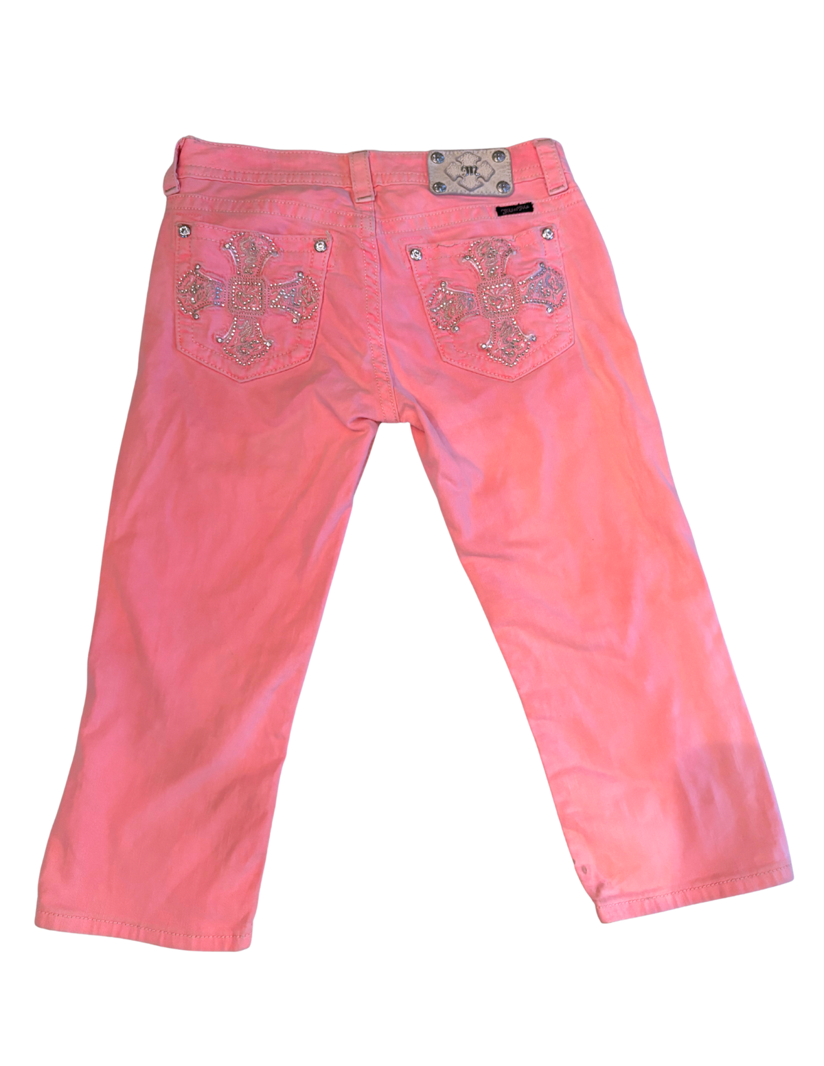Y2K PINK DENIM CAPRIS