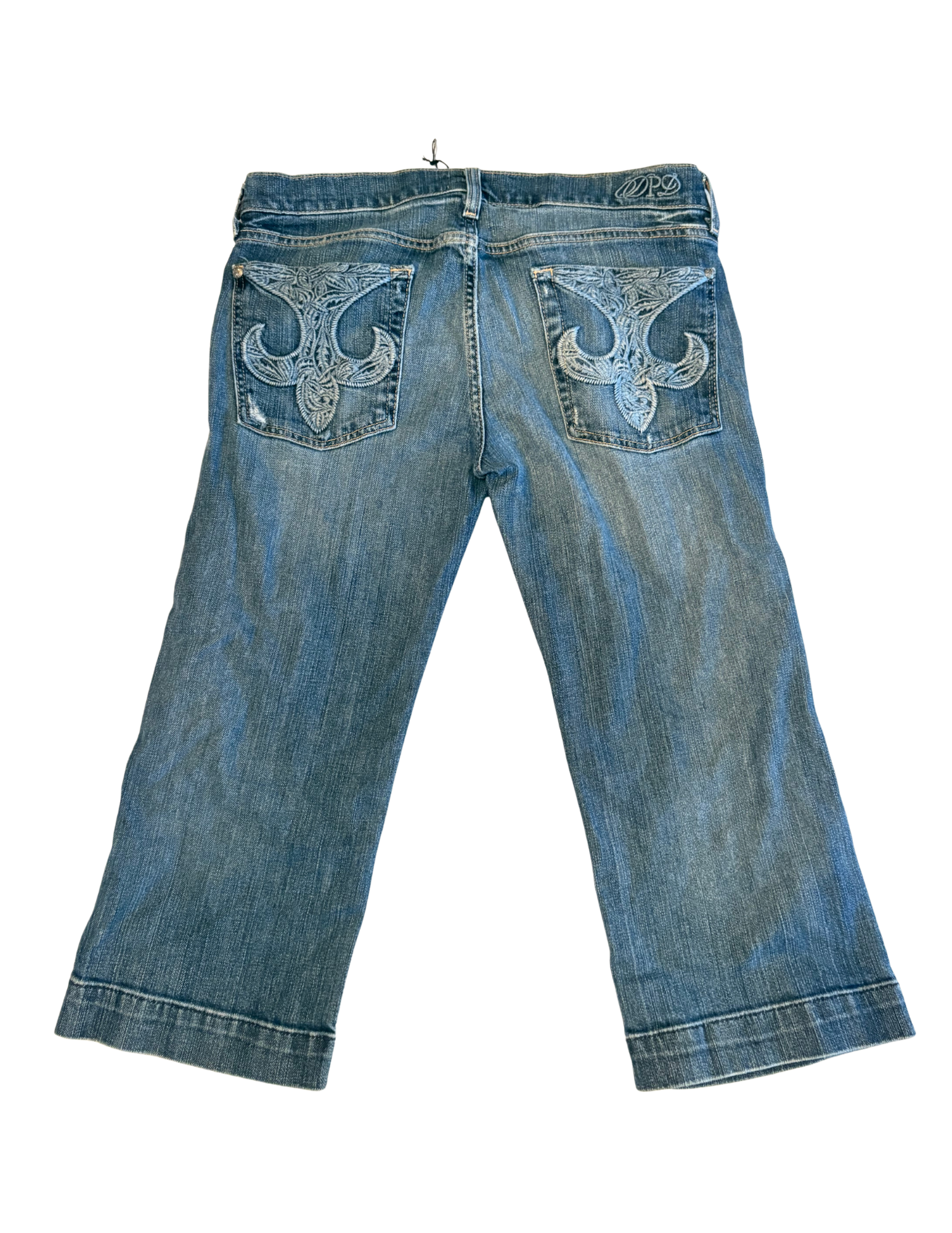 LOW RISE DENIM CAPRIS