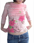 3/4 SLEEVE PATTERNED TOP