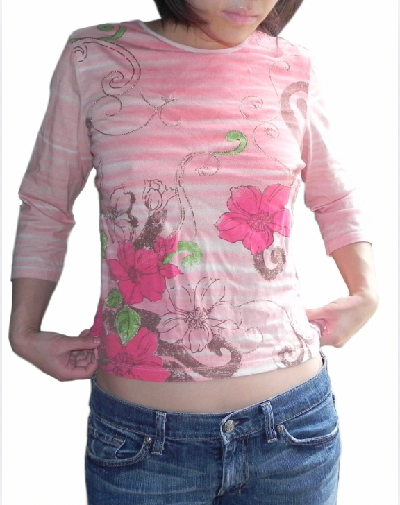 3/4 SLEEVE PATTERNED TOP
