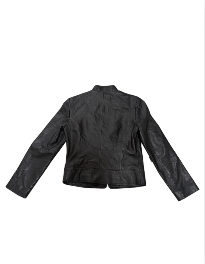 BUTTON LEATHER JACKET