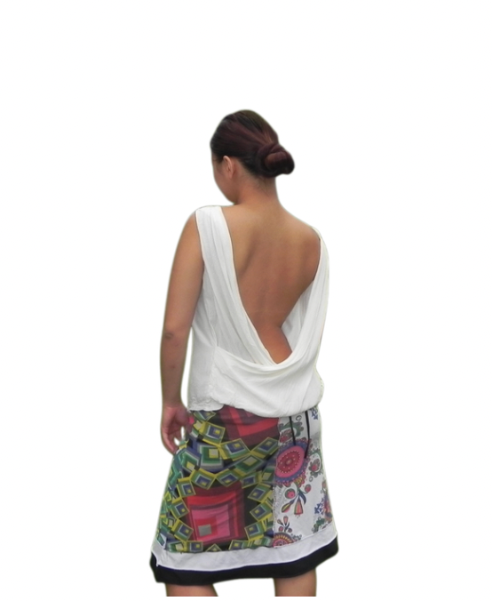 BACKLESS CREAM TOP